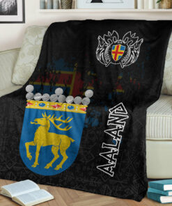 Viking Style Sherpa Fleece Blanket Gifts for Viking Lovers Aaland Sherpa Fleece Blanket Gifts for Viking Lovers