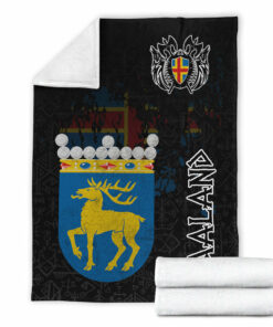 Viking Style Sherpa Fleece Blanket Gifts for Viking Lovers Aaland Sherpa Fleece Blanket Gifts for Viking Lovers