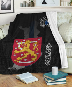 Viking Style Sherpa Fleece Blanket Gifts for Viking Lovers Finland Sherpa Fleece Blanket Gifts for Viking Lovers