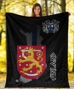 Viking Style Sherpa Fleece Blanket Gifts for Viking Lovers Finland Sherpa Fleece Blanket Gifts for Viking Lovers