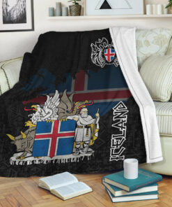 Viking Style Sherpa Fleece Blanket Gifts for Viking Lovers Iceland Sherpa Fleece Blanket Gifts for Viking Lovers