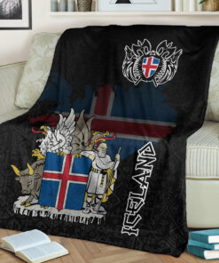 Viking Style Sherpa Fleece Blanket Gifts for Viking Lovers Iceland Sherpa Fleece Blanket Gifts for Viking Lovers