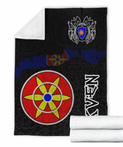 Viking Style Sherpa Fleece Blanket Gifts for Viking Lovers Kven Sherpa Fleece Blanket Gifts for Viking Lovers