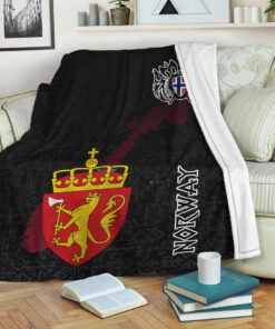 Viking Style Sherpa Fleece Blanket Gifts for Viking Lovers Norway Sherpa Fleece Blanket Gifts for Viking Lovers