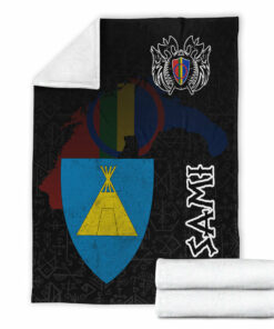 Viking Style Sherpa Fleece Blanket Gifts for Viking Lovers Sami Sherpa Fleece Blanket Gifts for Viking Lovers