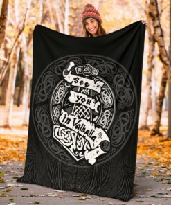 Viking Style Sherpa Fleece Blanket Gifts for Viking Lovers See You In Valhalla