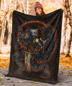 Viking Style Sherpa Fleece Blanket Gifts for Viking Lovers Skoll And Hati ArtStation