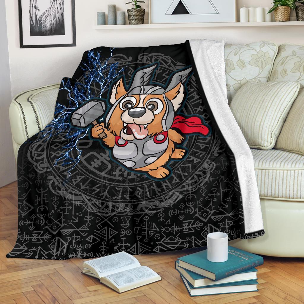 Viking Style Sherpa Fleece Blanket Gifts for Viking Lovers Thorgi