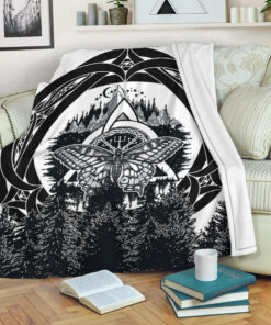 Viking Style Sherpa Fleece Blanket Gifts for Viking Lovers Viking Butterfly Sherpa Fleece Blanket Gifts for Viking Lovers