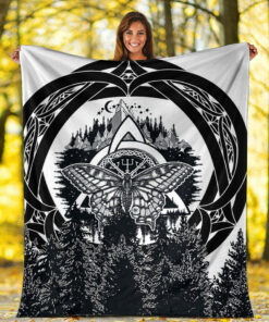 Viking Style Sherpa Fleece Blanket Gifts for Viking Lovers Viking Butterfly Sherpa Fleece Blanket Gifts for Viking Lovers