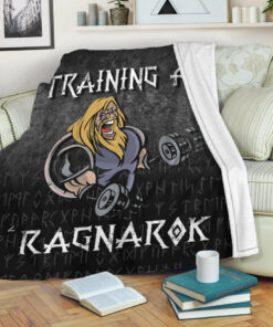 Viking Training For Ragnarok Sherpa Fleece Blanket Gifts for Viking Lovers