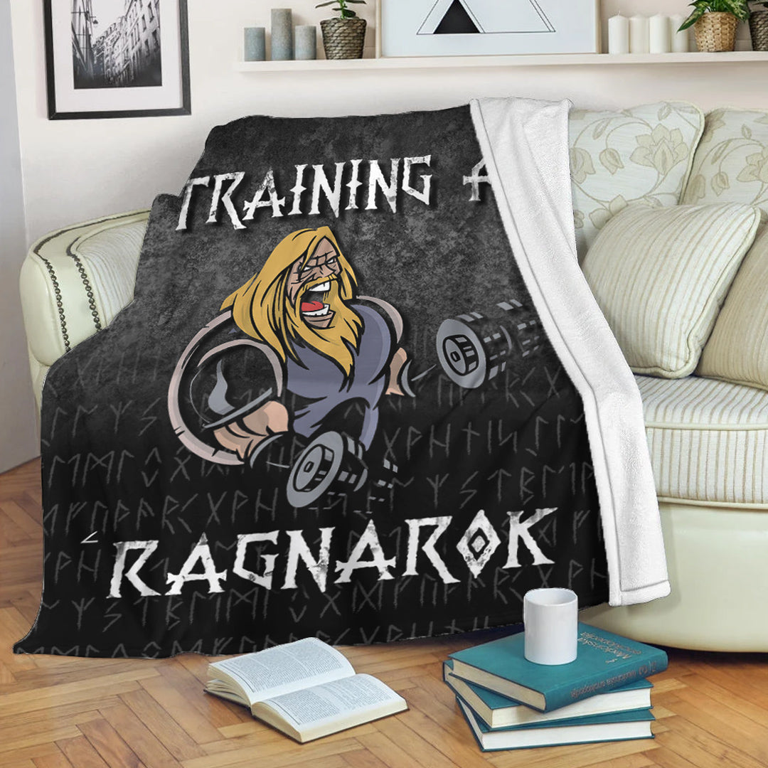 Viking Training For Ragnarok Sherpa Fleece Blanket Gifts for Viking Lovers