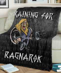 Viking Training For Ragnarok Sherpa Fleece Blanket Gifts for Viking Lovers