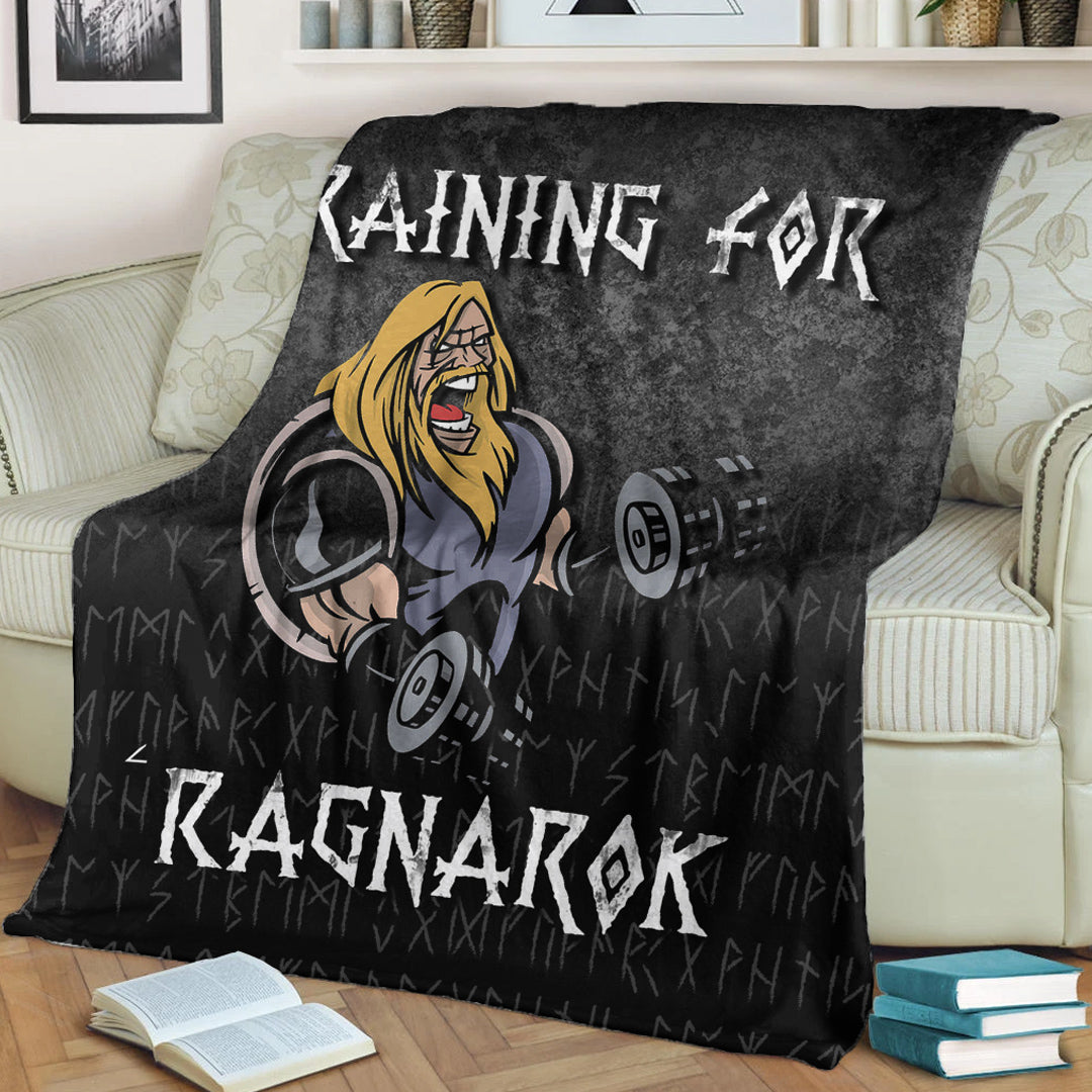 Viking Training For Ragnarok Sherpa Fleece Blanket Gifts for Viking Lovers