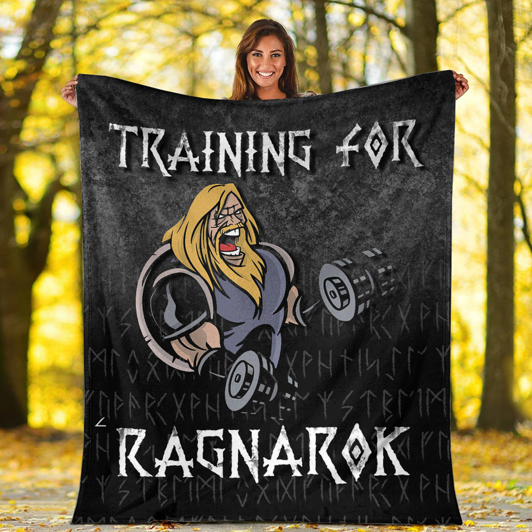 Viking Training For Ragnarok Sherpa Fleece Blanket Gifts for Viking Lovers