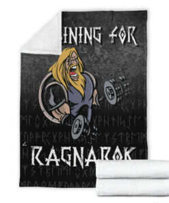 Viking Training For Ragnarok Sherpa Fleece Blanket Gifts for Viking Lovers