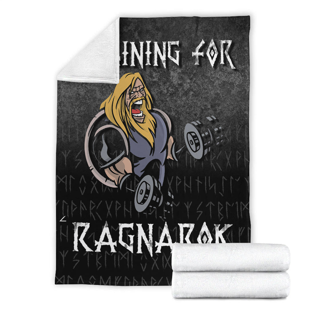 Viking Training For Ragnarok Sherpa Fleece Blanket Gifts for Viking Lovers