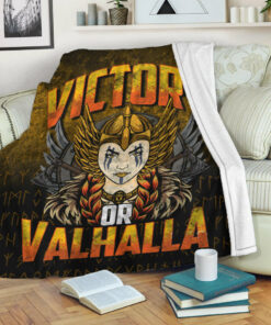 Viking Victory or Valhalla Sherpa Fleece Blanket