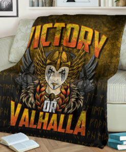 Viking Victory or Valhalla Sherpa Fleece Blanket