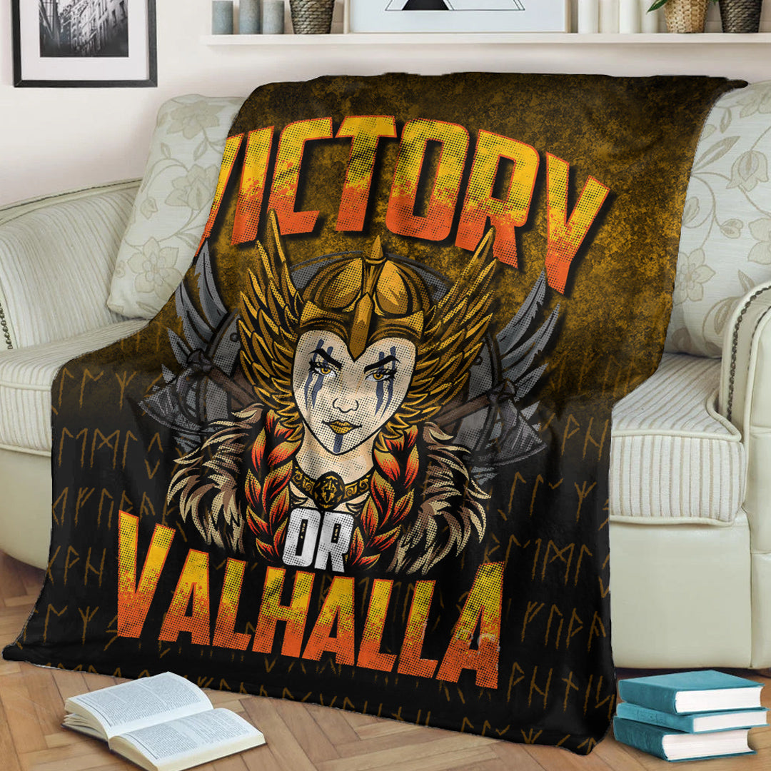 Viking Victory or Valhalla Sherpa Fleece Blanket