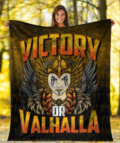 Viking Victory or Valhalla Sherpa Fleece Blanket