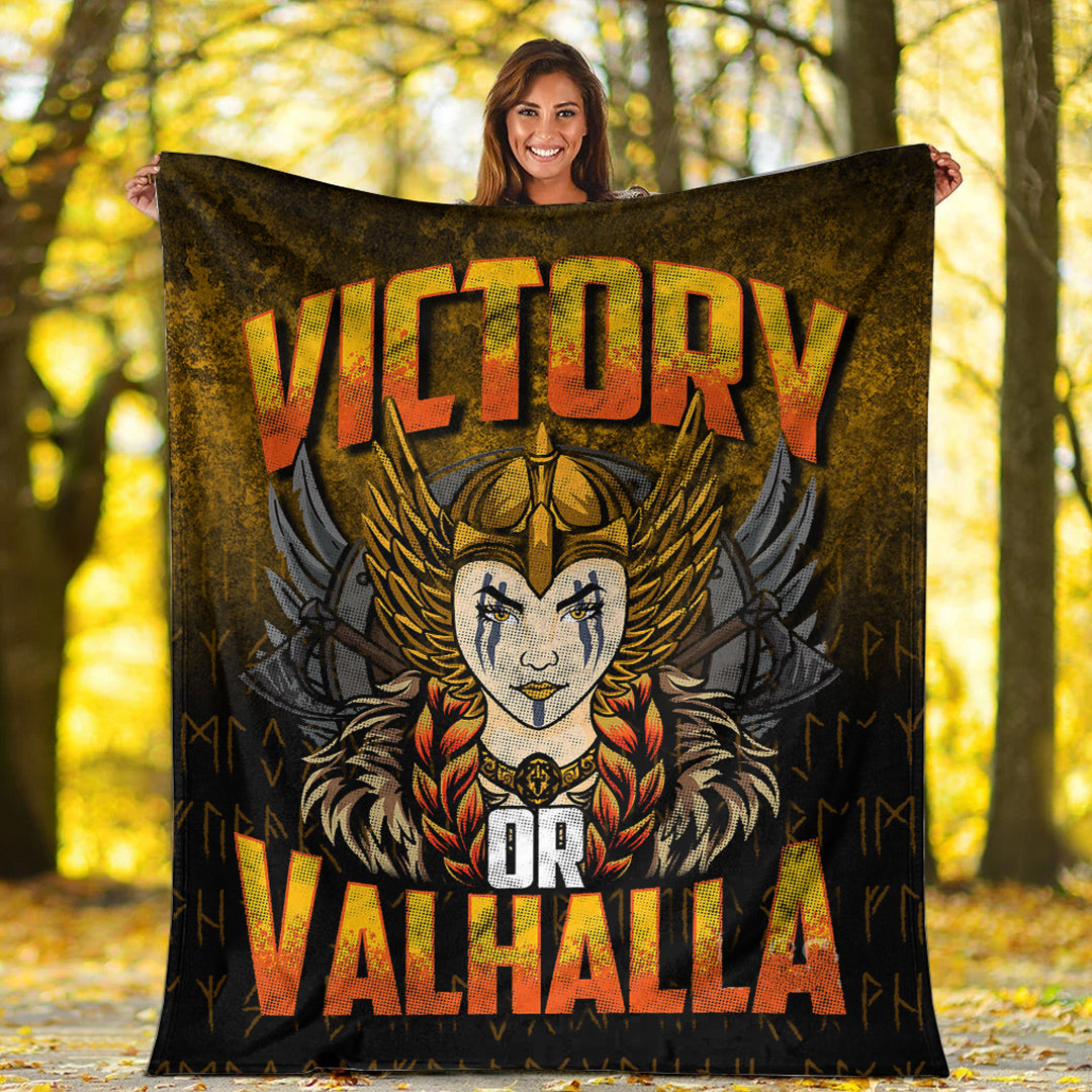 Viking Victory or Valhalla Sherpa Fleece Blanket