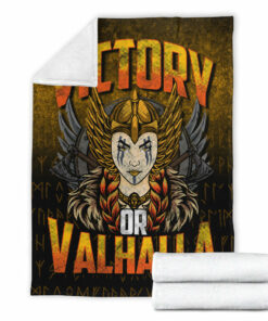 Viking Victory or Valhalla Sherpa Fleece Blanket