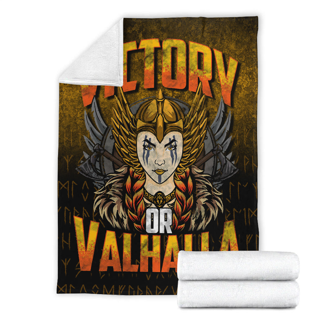 Viking Victory or Valhalla Sherpa Fleece Blanket