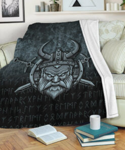 Viking Victory or Valhalla Sherpa Fleece Blanket Gifts for Viking Lovers