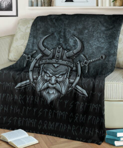 Viking Victory or Valhalla Sherpa Fleece Blanket Gifts for Viking Lovers