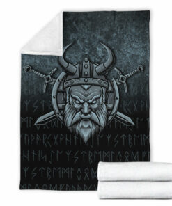 Viking Victory or Valhalla Sherpa Fleece Blanket Gifts for Viking Lovers