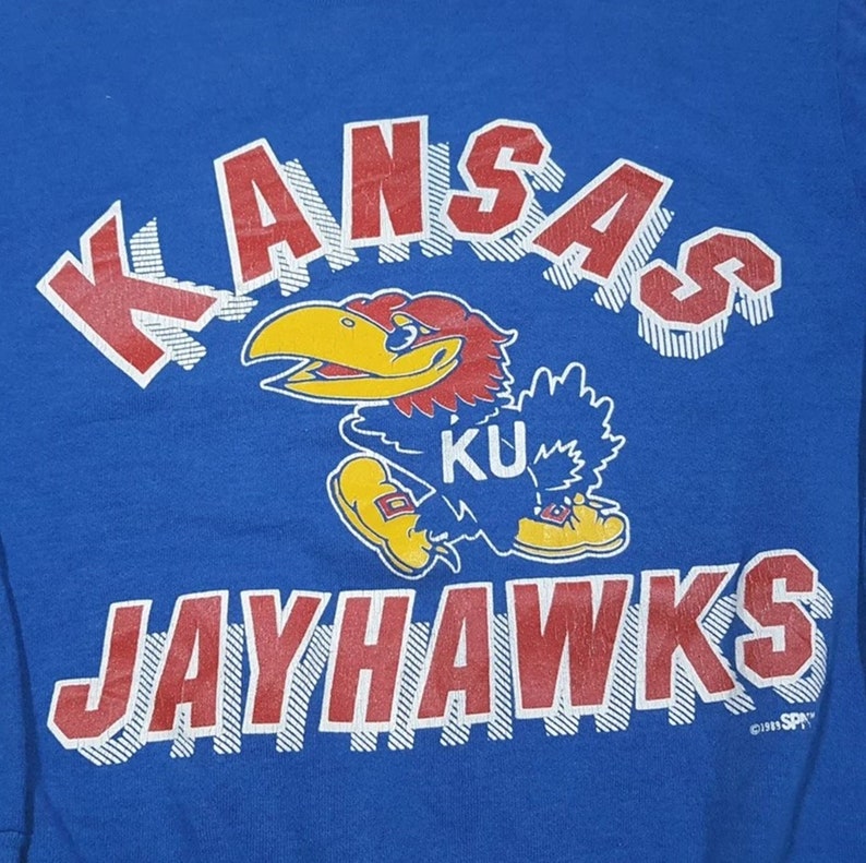 Vintage 1989's Kansas Jayhawks Sweatshirt, Vintage 80s Shirt, Gift For Her, Gift For Him - Image 2