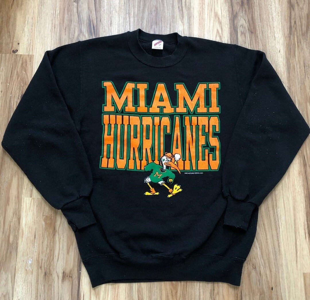Vintage 1992 University of Miami Hurricanes Sweatshirt, Vintage Shirt, T shirt, Hoodie
