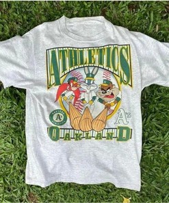 Vintage 1993 MLB Oakland Athletics Looney Tunes Shirt, Oakland Athletics Sweatshirt Hoodie Shirt Gifts for MLB Fans