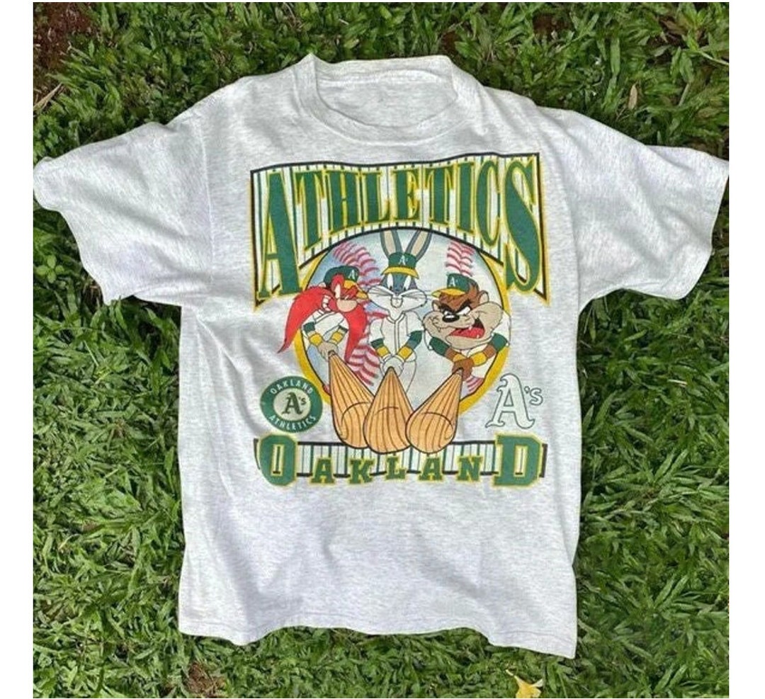 Vintage 1993 MLB Oakland Athletics Looney Tunes Shirt, Oakland Athletics Sweatshirt Hoodie Shirt Gifts for MLB Fans