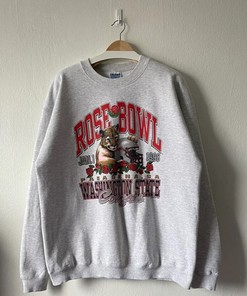 Vintage 1998 University of Washington State Cougars Rose Bowl Football Crewneck Sweatshirt, Vintage Shirt, T shirt, Hoodie