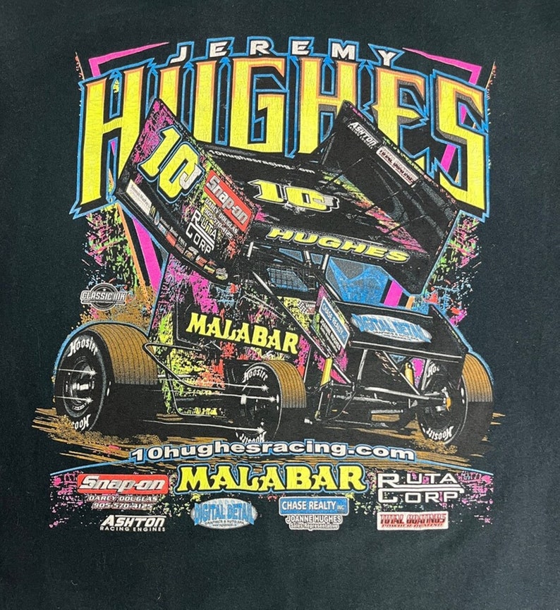 Vintage 2000s Jeremy Hughes NASCAR T-shirt, Vintage Sweatshirt, Hoodie - Image 2