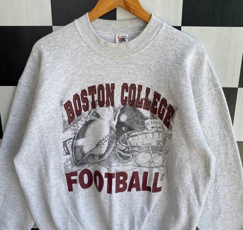 Vintage 90s Boston College Football Sweatshirt, Vintage Shirt, Gift For Her, Gift For Him - Image 2