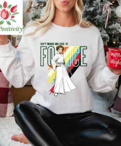 Vintage 90s Disney Star Wars Princess Leia Don't Make Me Use The Force Shirt, Unisex T-shirt Family Birthday Gift Adult Kid Toddler Tee
