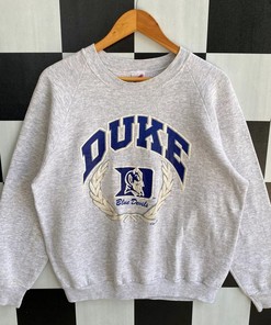 Vintage 90s Duke University Sweatshirt, Duke Jumper Duke University Crewneck, Blue Devils Duke University Pullover Shirt