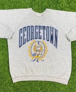 Vintage 90s Georgetown University Hoyas Crewneck Sweatshirt, Vintage Shirt, T shirt, Hoodie
