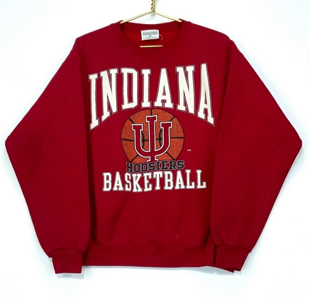 Vintage 90s Indiana Hoosiers Basketball Crewneck Sweatshirt, Vintage Shirt, T shirt, Hoodie