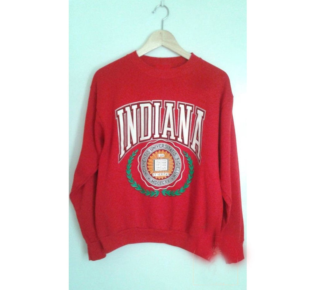 Vintage 90s Indiana Hoosiers University Crewneck Sweatshirt, Indiana Hoosiers Shirt, NCAA Shirt, Football Vintage Shirt, Graphic Tee Shirt