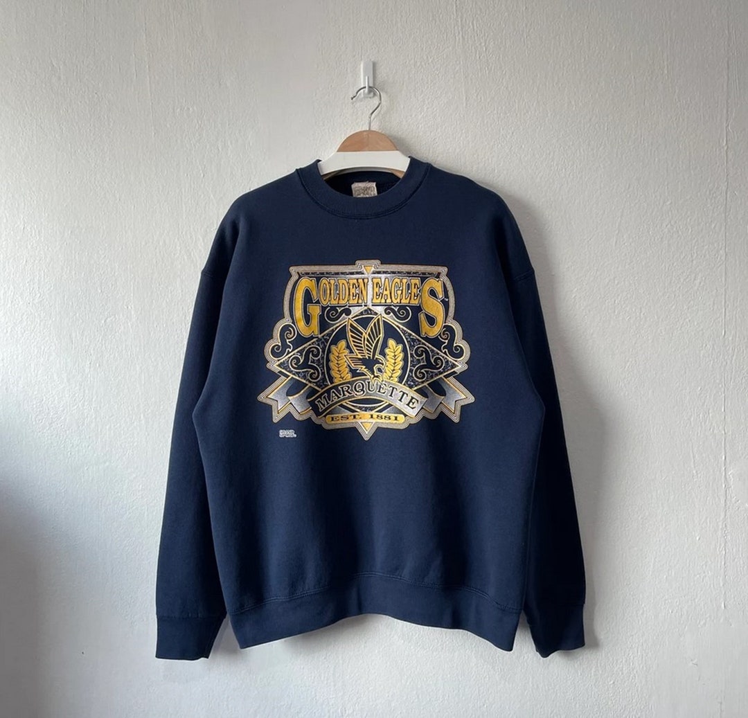 Vintage 90s Marquette University Golden Eagles Crewneck Sweatshirt, Vintage 90s Shirt, Gift For Her, Gift For Him