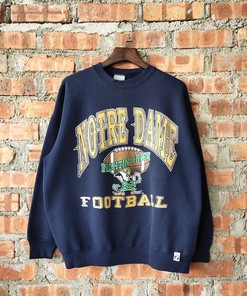 Vintage 90s Ncaa Notre Dame Irish By Logo 7 Sweatshirt Hoodie Shirt Gifts for Fans Notre Dame Crewneck