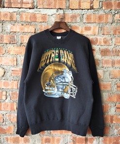 Vintage 90s Ncaa University Of Notre Dame Sweatshirt Hoodie Shirt Gifts for Fans