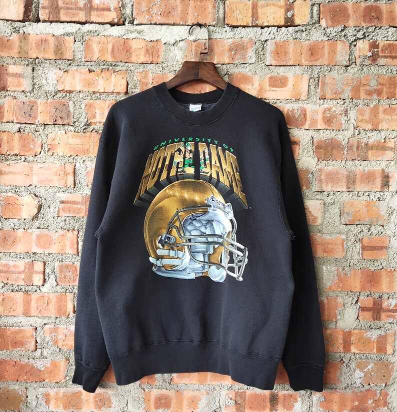 Vintage 90s Ncaa University Of Notre Dame Sweatshirt Hoodie Shirt Gifts for Fans