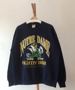 Vintage 90s Notre Dame Fighting Irish Crewneck Sweatshirt, Vintage 90s Sweatshirt, Vintage Shirt