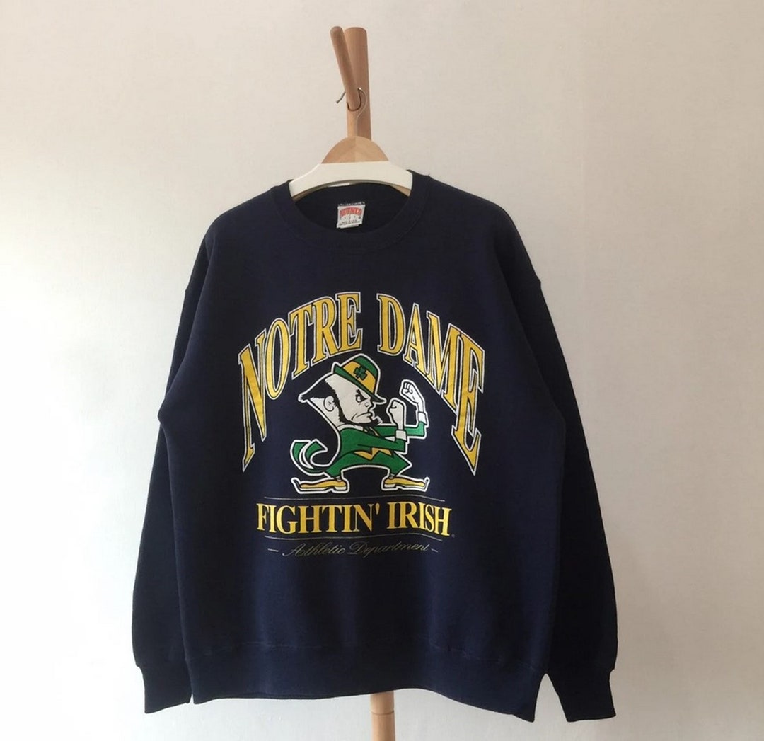 Vintage 90s Notre Dame Fighting Irish Crewneck Sweatshirt, Vintage 90s Sweatshirt, Vintage Shirt