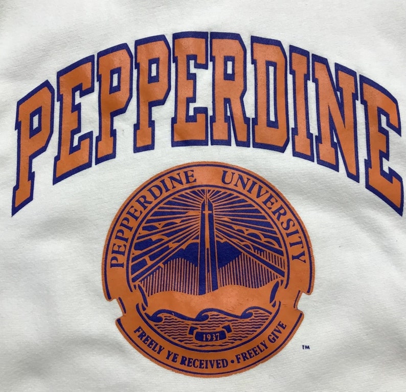 Vintage 90s Pepperdine University Sweatshirt, Vintage Shirt, T shirt, Hoodie - Image 2
